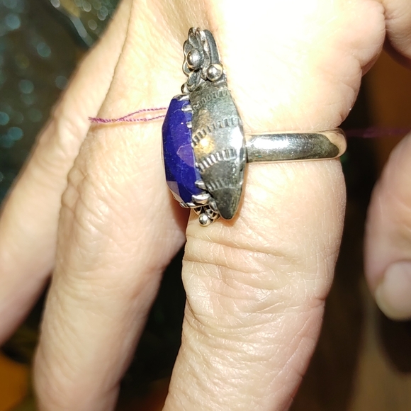New Sterling silver Lapis Lazuli Ring Size 8.5 💍 - Picture 7 of 8
